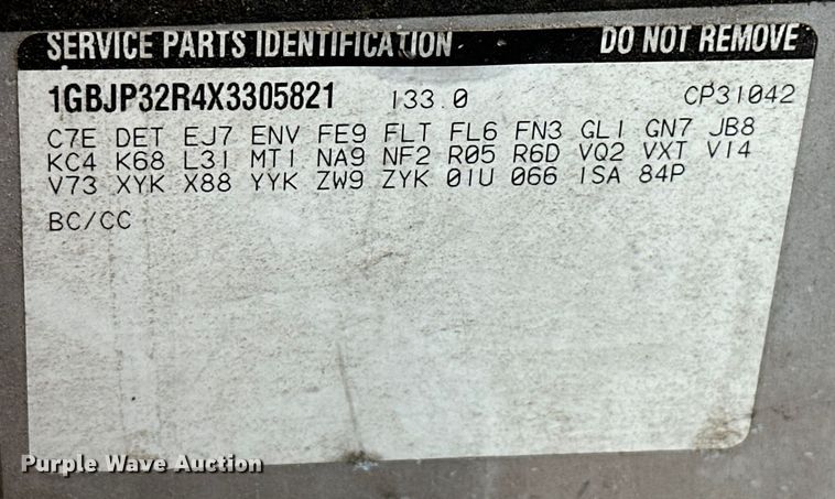 image for item EJ4475 1999 Chevrolet  delivery truck