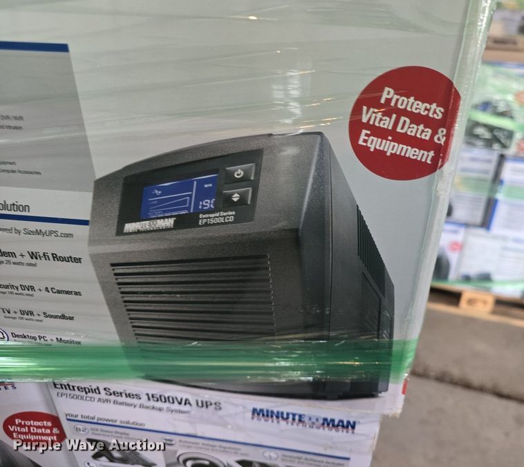 image for item EK6330 (90) Minuteman Entrepid 1500va battery backups