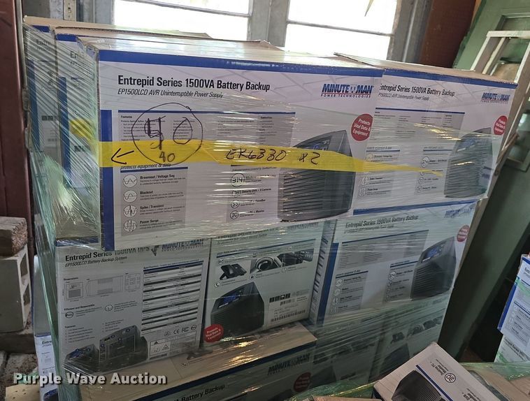 image for item EK6330 (90) Minuteman Entrepid 1500va battery backups