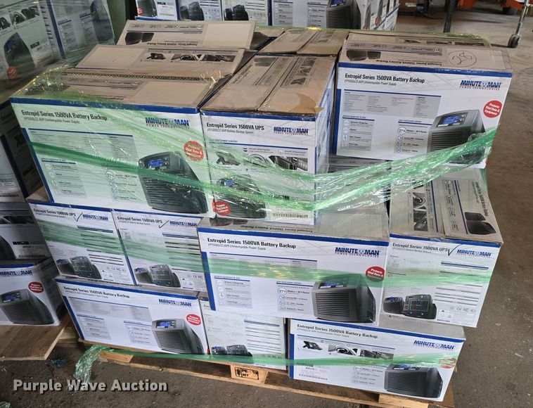 image for item EK6331 (78) Minuteman Entrepid 1500va battery backups 