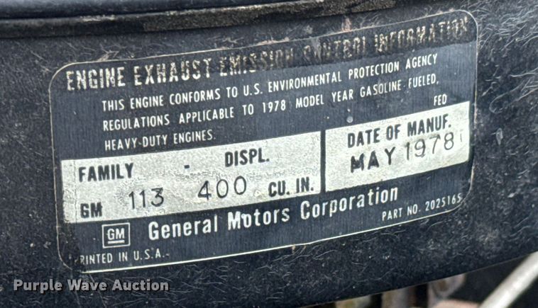 image for item LF9891 1978 Chevrolet Custom Deluxe 30 brush fire truck