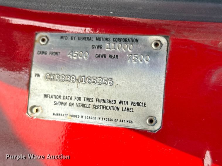 image for item LF9891 1978 Chevrolet Custom Deluxe 30 brush fire truck