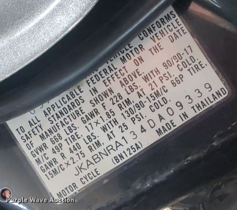 image for item NW9643 2004 Kawasaki Eliminator motorcycle