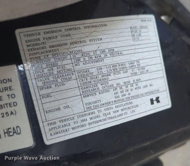 image for item NW9648 2004 Kawasaki Eliminator motorcycle