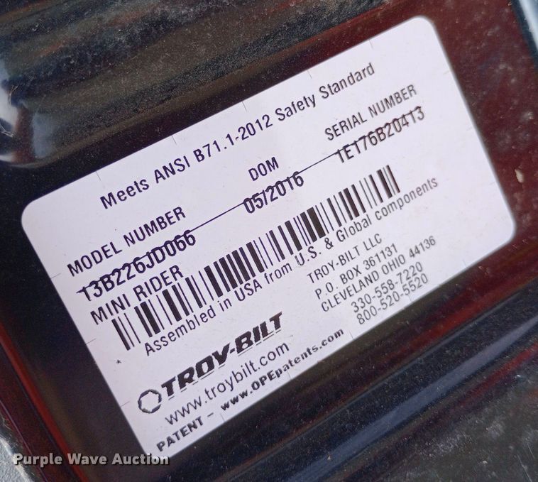 image for item NY9465 2016 Toro TB30 lawn mower