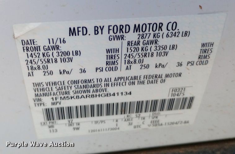 image for item NY9477 2017 Ford Explorer Police Interceptor SUV