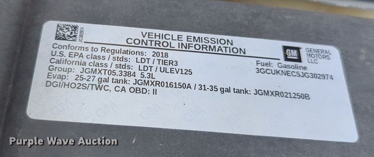 image for item NW9718 2018 Chevrolet Silverado 1500 Crew Cab pickup truck