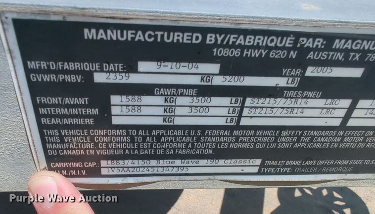 image for item NW9726 2004 Bluewave Classic 190 boat