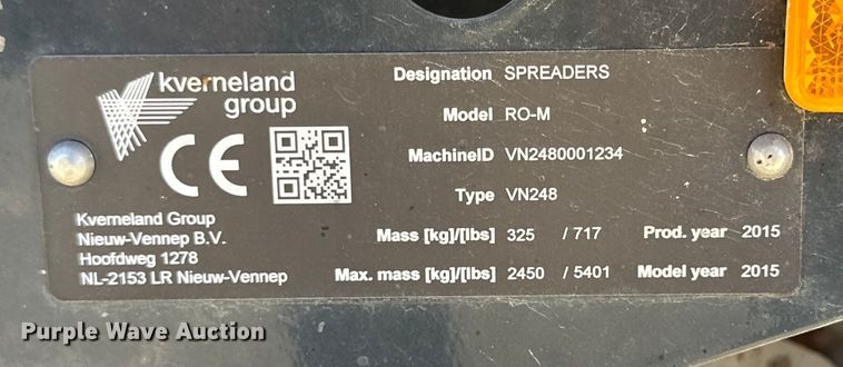 image for item DG4473 2015 Vicon RO-M spreader