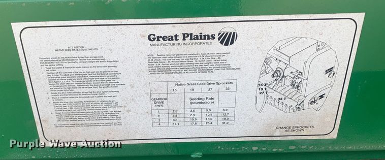image for item DM1753 2017 Great Plains NTS2509 no-till seeder
