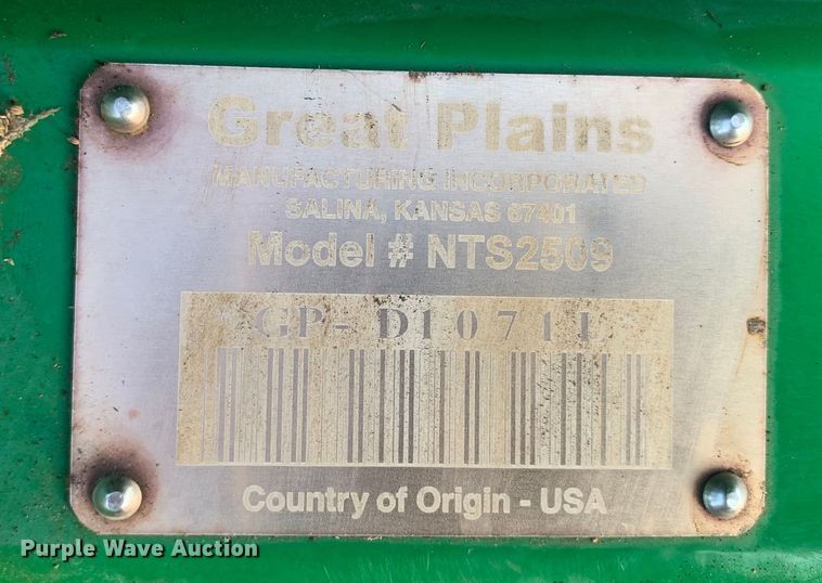 image for item DM1753 2017 Great Plains NTS2509 no-till seeder