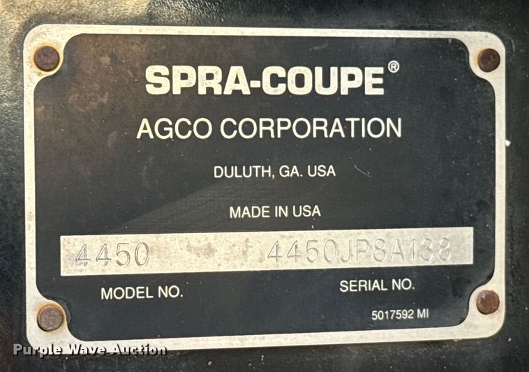 image for item DX3569 AGCO Spra-Coupe 4450 sprayer