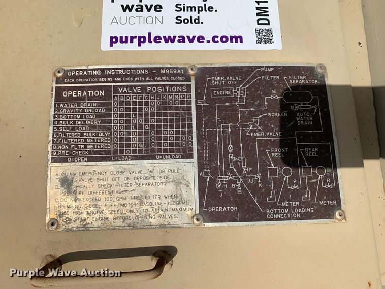 image for item DM1745 1989 Eastern Technologies M969A1 tank trailer