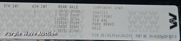 image for item DP6598 2016 Western Star 5700XE semi truck