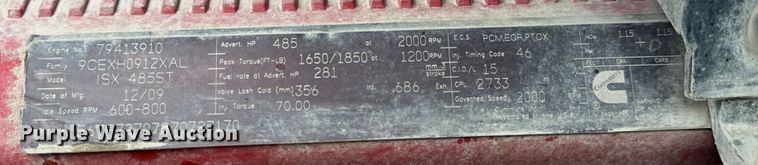 image for item LF9997 2010 Kenworth  T800 semi truck