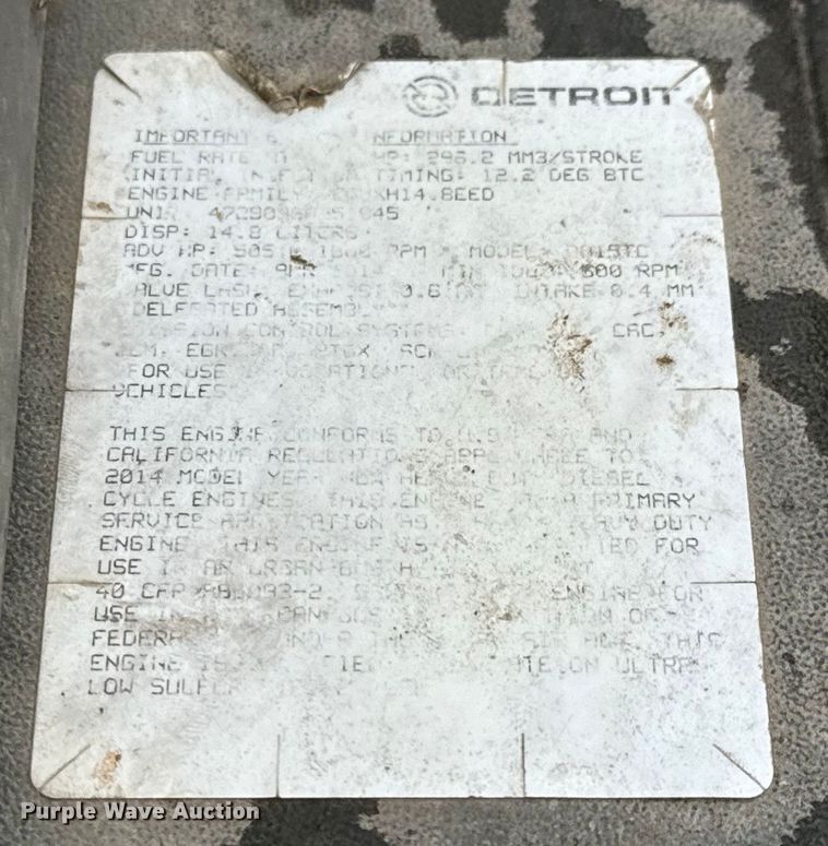 image for item LF9998 2015 Freightliner Coronado 122 semi truck