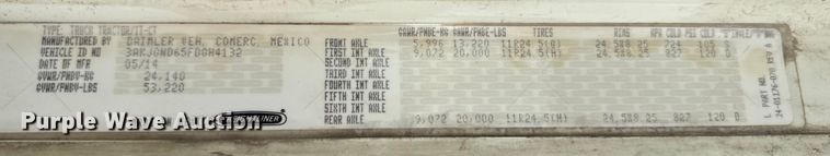 image for item LF9998 2015 Freightliner Coronado 122 semi truck