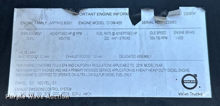 image for item MV9056 2019 Volvo VNL semi truck