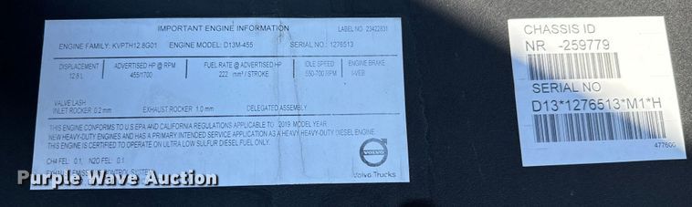 image for item MV9057 2020 Volvo VNL semi truck