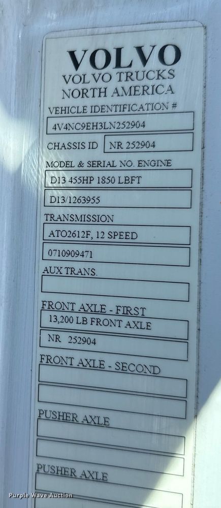 image for item MV9058 2020 Volvo VNL semi truck