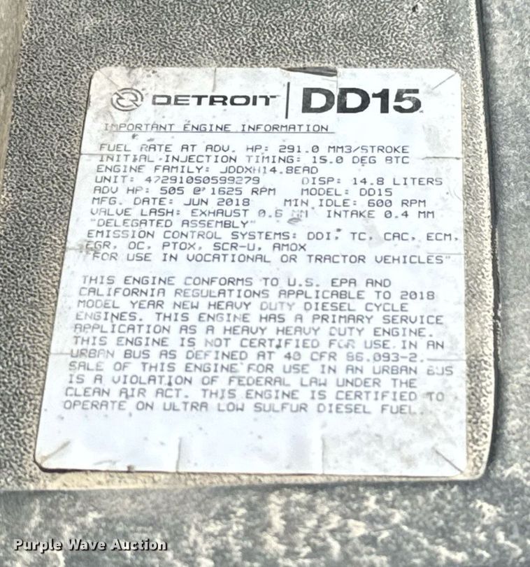 image for item MV9087 2019 Freightliner Cascadia semi truck