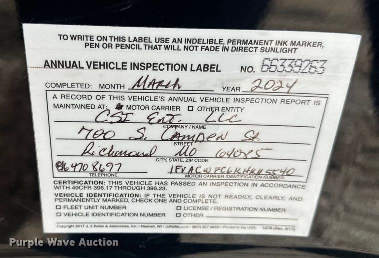 image for item OF9904 2019 Freightliner  Business Class M2 rollback truck