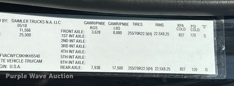 image for item OF9904 2019 Freightliner  Business Class M2 rollback truck