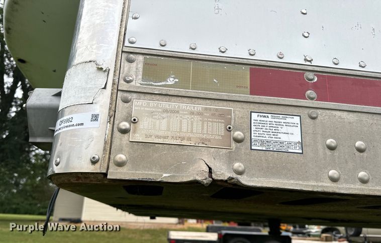 image for item OF9962 2007 Utility Trailer VS2RA refrigerated van trailer