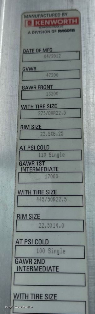 image for item OF9969 2013 Kenworth T660 box truck