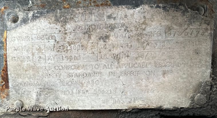 image for item OG9625 1974 Fruehauf ND DA5 24 end dump trailer