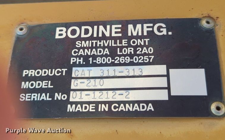 image for item DL1042 Bodine G210 excavator grapple 