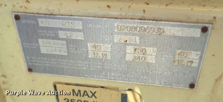 image for item DL1045 2001 JLG 40RTS scissor lift