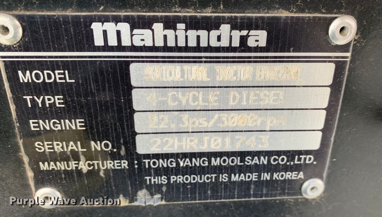 image for item DM1778 2015 Mahindra  EMAX22N4 MFWD tractor