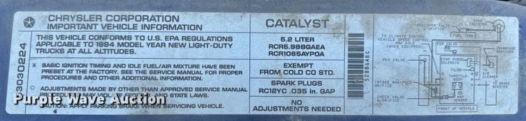 image for item DP6679 1994 Dodge Ram 1500 pickup truck