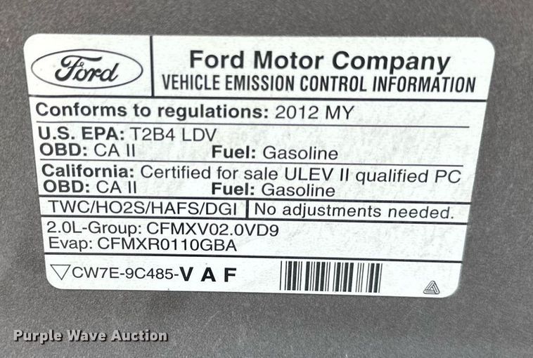 image for item DS4242 2012 Ford Focus SEL 