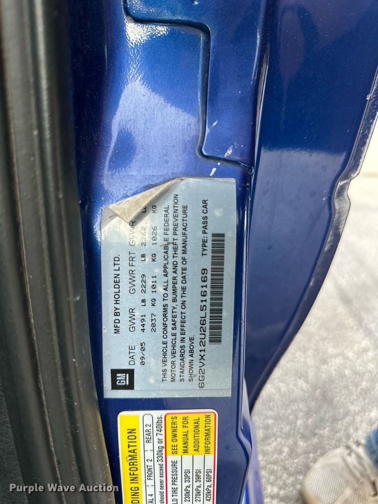 image for item DS4254 2006 Pontiac GTO 