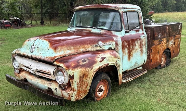 image for item DX1050 1956 Ford F100 utility bed pickup truck