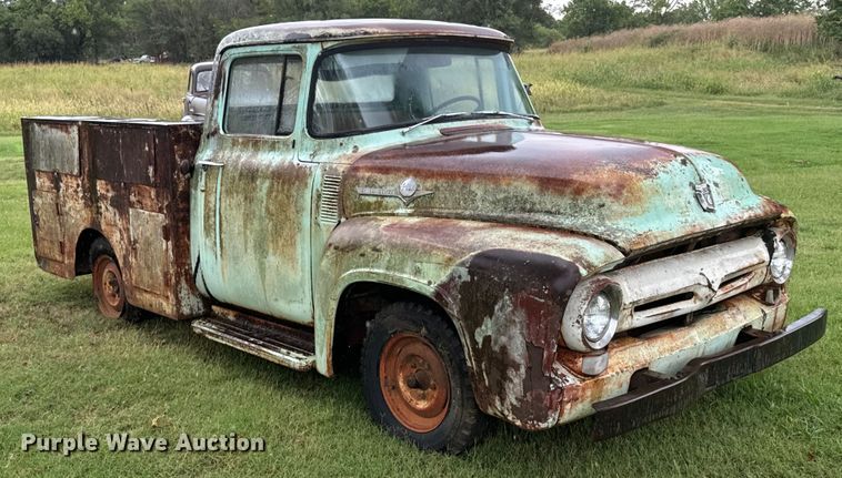 image for item DX1050 1956 Ford F100 utility bed pickup truck