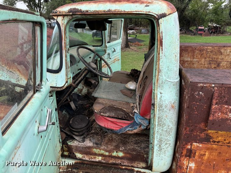 image for item DX1050 1956 Ford F100 utility bed pickup truck