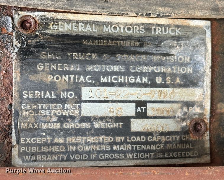 image for item DX1051 GMC pickup truck