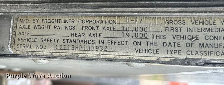 image for item EE7503 1977 White Freightliner  semi truck