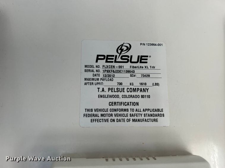 image for item EG0907 2012 T.A. Pelsue  Co. FLXCEN-001 fiber optic trailer