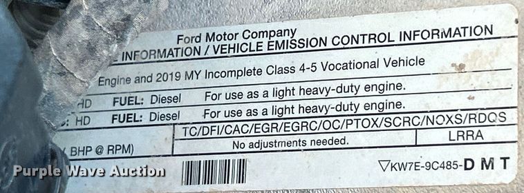 image for item EG0928 2019 Ford F550 Super Duty Crew Cab winch truck