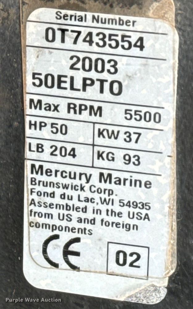 image for item EH4003 2003 Bass Tracker Pro Crappie 175 boat