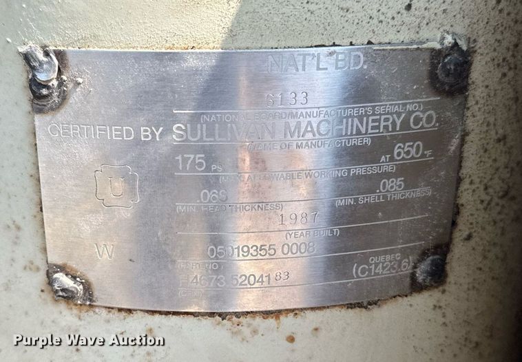 image for item EH4423 Sullivan Machinery Company D1850 air compressor