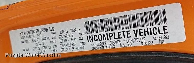 image for item EI8253 2013 Dodge  Ram 5500HD Crew Cab utility / service truck