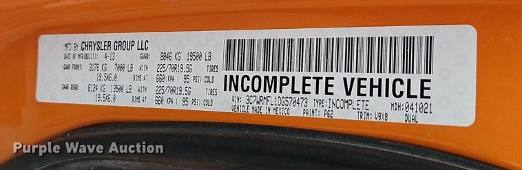 image for item EI8253 2013 Dodge  Ram 5500HD Crew Cab utility / service truck