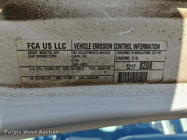 image for item EJ2923 2021 Dodge Ram Promaster City van