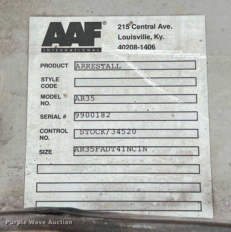 image for item EJ2973 AAF Arrestall AR35 dust collector