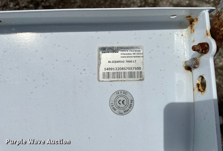image for item EJ7156 Blizzard 7600 LT snow plow 